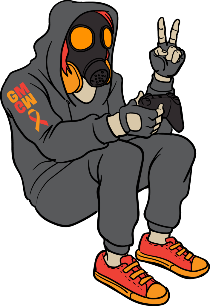 Gas Mask Gamer Character